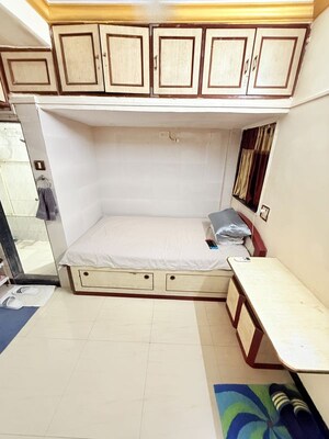 Bathroom in 1 RK Apartment at Fantasy View CHS, Jogeshwari East – for Rent