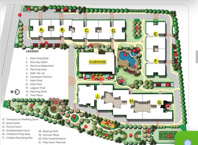 Master Plan, adarsh-lakefront-phase-2 3 Bedroom 1915 Sq.Ft. Apartment In Marathahalli Orr Bangalore 10750850