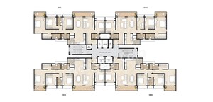 Floor Plan in 4 BHK Apartment at Mahindra Blossom, Whitefield – for Sale