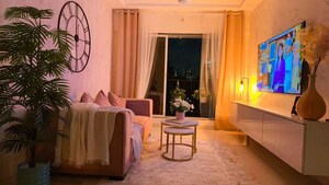 Living Room in 3 BHK Apartment at JP Rishabh Tower Azad Nagar, Andheri West – for Rent