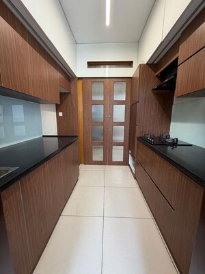 Kitchen in 3 BHK Apartment at Poorvi Champions Height, Harlur – for Rent