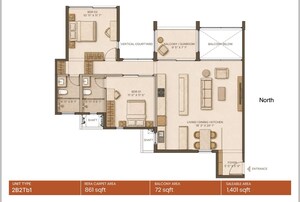 Floor Plan in 2 BHK Apartment at Chikkajala – for Sale