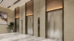 Building Lobby in 3 BHK Apartment at K Raheja Amaltis, Sion – for Sale