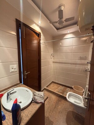 Bathroom in 3 BHK Builder Floor at Greater Kailash I – for Rent