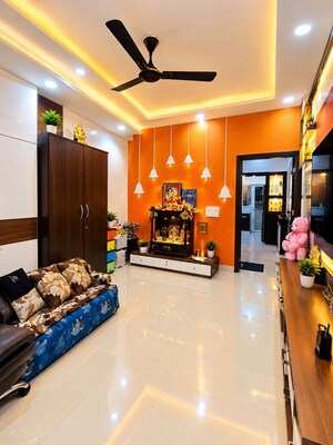 Living Room in 3 BHK Apartment at M R Platinum 321, Raj Nagar Extension – for Rent