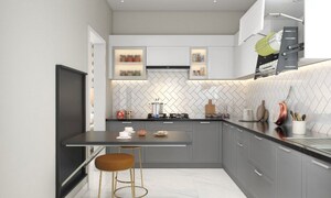 Kitchen in 3 BHK Builder Floor at Shalimar Bagh – for Sale
