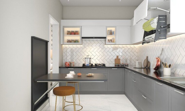 Kitchen, shalimar bagh 3 Bedroom 1340 Sq.Ft. Builder Floor In Shalimar Bagh Delhi 10753496