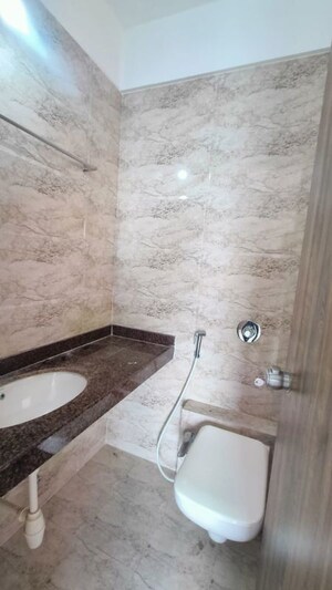 Bathroom in 2 BHK Apartment at Neel Sidhi Anexo, Ghansoli – for Rent