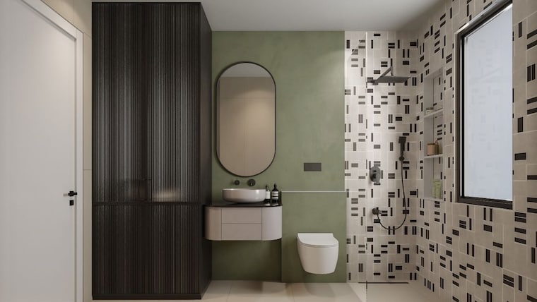 Bathroom, cosmos-corner 3.5 Bedroom 1972 Sq.Ft. Apartment In Siddharth Vihar Ghaziabad 10753652