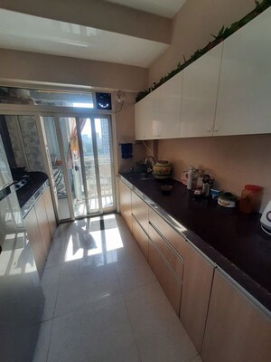 Kitchen in 3 BHK Apartment at Wadhwa Elite Platina, Kolshet Road – for Sale