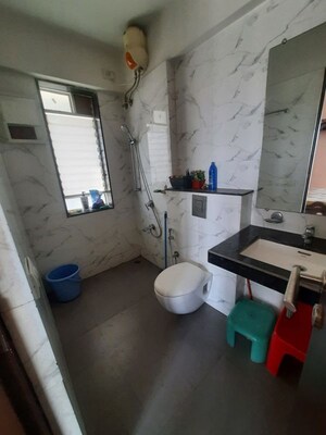 Bathroom in 3 BHK Apartment at Wadhwa Elite Platina, Kolshet Road – for Sale