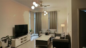 Living Room in 3 BHK Apartment at Urban Axis Urban Woods, Sushant Golf City – for Rent