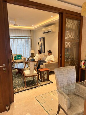 Living Room in 3 BHK Builder Floor at Defence Colony – for Rent
