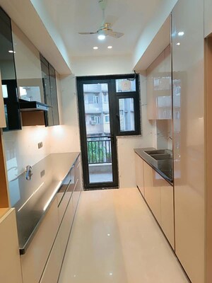 Kitchen in 3 BHK Builder Floor at Sushant Lok I – for Rent