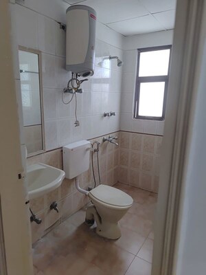 Bathroom in 3 BHK Builder Floor at Sushant Lok I – for Rent