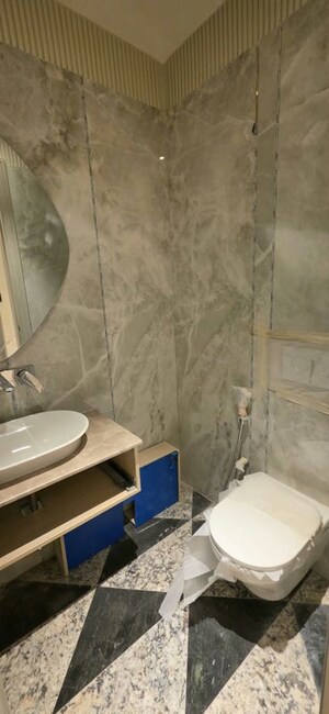 Bathroom in 4 BHK Builder Floor at Nehru Enclave – for Rent