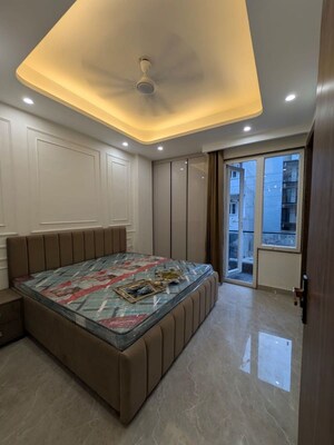 Bedroom in 1 BHK Builder Floor at Sushant Lok I – for Rent
