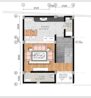 Floor Plan in 3 BHK Apartment at Skanda Avani, Sarjapur Road – for Sale