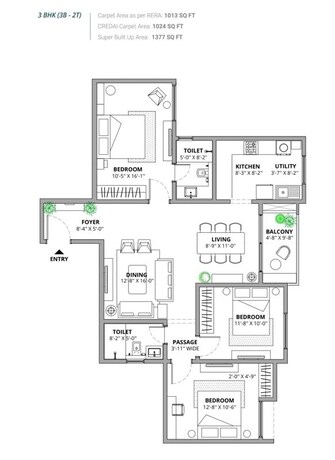 3 BHK Apartment For Sale in Assetz Marq in Whitefield, Bangalore