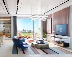 Living Room in 3 BHK Apartment at Piramal Mahalaxmi, Mahalaxmi – for Sale
