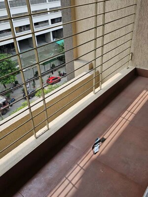 Balcony in 2 BHK Apartment at Titanium Pyramid Icon, Ghansoli – for Rent