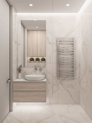 Bathroom in 3.5 BHK Apartment at Mahindra BeaconHill, Mahalaxmi – for Sale