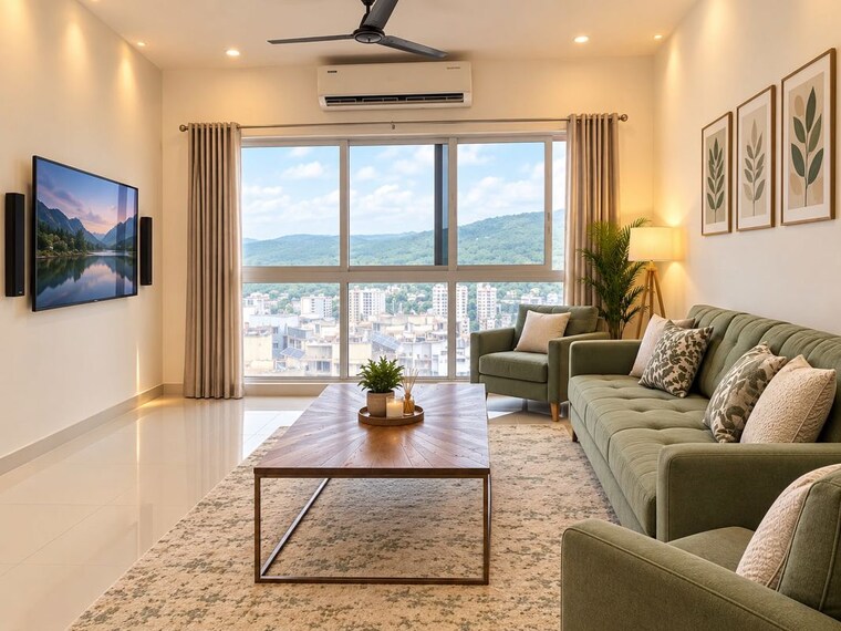 Living Room, ng-grand-plaza 3 Bedroom 788 Sq.Ft. Apartment In Ghansoli Navi Mumbai 10755348
