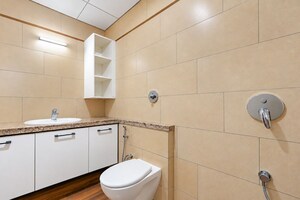 Bathroom in 4 BHK Apartment at Sobha Windsor, Whitefield – for Rent