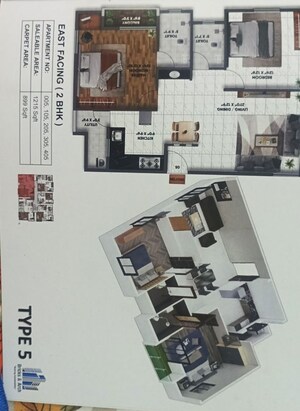 Floor Plan in 2 BHK Apartment at Sarjapur – for Sale