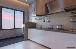 Kitchen in 1 BHK Apartment at Benchmarrk Kairosa Cluster A, Punawale – for Sale