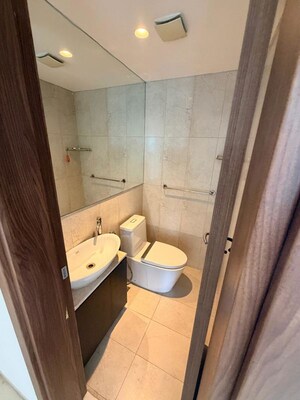Bathroom in 4 BHK Apartment at Panchshil Eon Waterfront II, Kharadi – for Rent