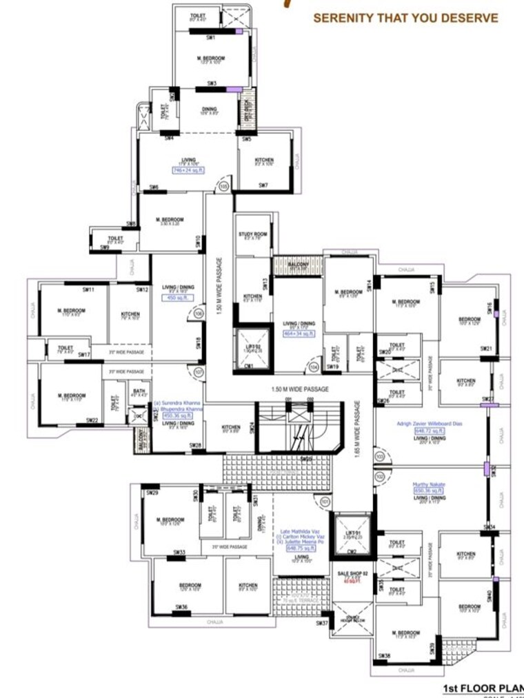 Floor Plan, space-grandeur 1 Bedroom 406 Sq.Ft. Apartment In Santacruz East Mumbai 10756521