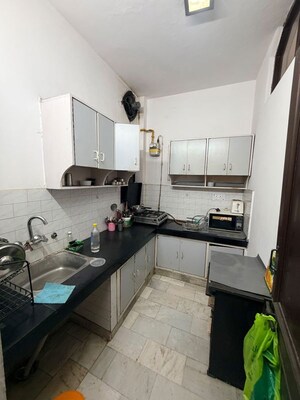 Kitchen in 1 BHK Builder Floor at Malviya Nagar – for Rent