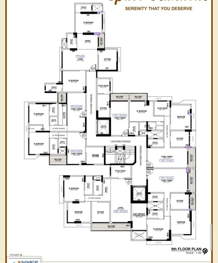 Floor Plan, space-grandeur 2 Bedroom 640 Sq.Ft. Apartment In Santacruz East Mumbai 10756714