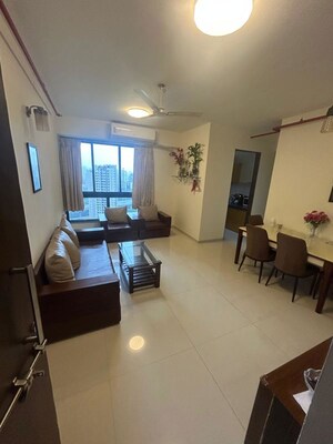 Living Room in 2 BHK Apartment at Ashapura F Residences, Malad East – for Rent