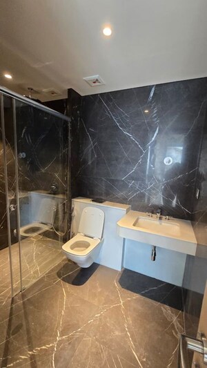 Bathroom in 2 BHK Apartment at L&T Crescent Bay T2, Parel – for Rent