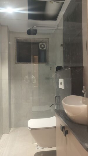 Bathroom in 3 BHK Apartment at Jubilee Hills – for Rent