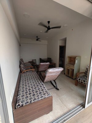 Living Room in 2.5 BHK Apartment at Marathon Monte South, Byculla West – for Rent