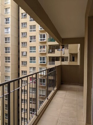 Balcony in 3.5 BHK Apartment at Bhartiya Nikoo Homes, Thanisandra Main Road – for Rent