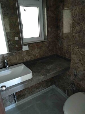 Bathroom in 3 BHK Apartment at L&T Crescent Bay T2, Parel – for Rent