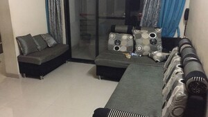 Living Room in 1 BHK Apartment at Puranik City, Kasarvadavali – for Rent