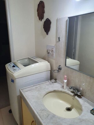Bathroom in 3 BHK Apartment at Gulmohar Park Aundh, Aundh – for Rent