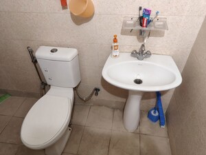 Bathroom in 3 BHK Apartment at Mahagun My Woods, Sector 16c Greater Noida – for Rent