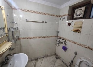 Bathroom in 3 BHK Builder Floor at Tagore Garden – for Rent