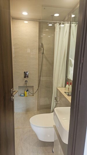 Bathroom in 1 BHK Apartment at Hiranandani Regent Hill, Powai – for Rent