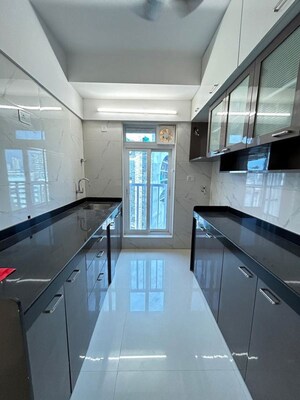 Kitchen in 3 BHK Apartment at Romell Serene, Borivali West – for Rent