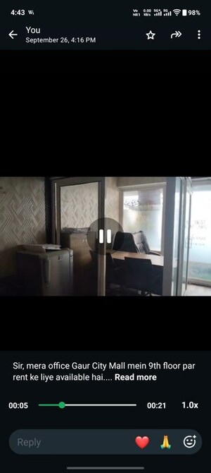 Bedroom in  Office Space at Gaur City Mall, Sector 4 Greater Noida – for Rent