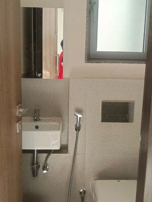 Bathroom in 1 BHK Apartment at Lodha Amara Tower 23, Kolshet Road – for Rent
