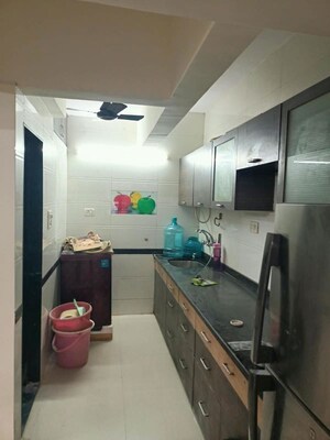 Kitchen in 1 RK Apartment at Brahmand CHS, Brahmand – for Rent