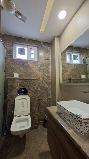 Bathroom in 3 BHK Builder Floor at Green Park – for Rent